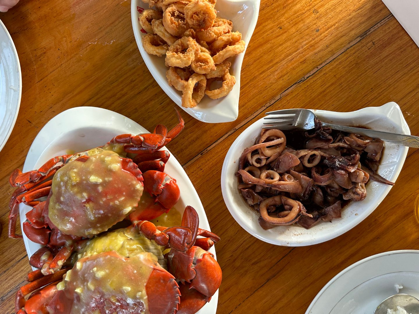 Alimango, Calamares, and Adobong Pusit